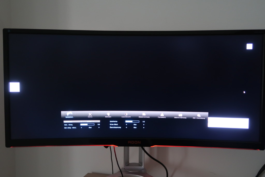 AOC AGON AG352QCX On-Screen-Display